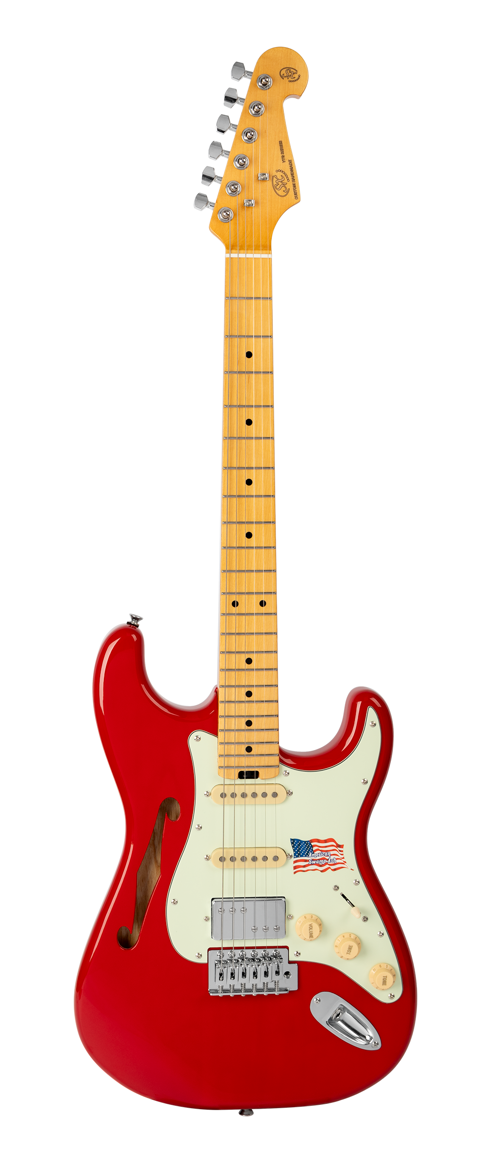 SX | SEA1PHRCR | Semi-hollow, Vintage style electric guitar. Rosso Corsa red. SX | SEA1PHRCR | Semi-hollow, Vintage style electric guitar. Rosso Corsa red.